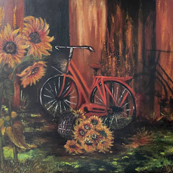 De Fiets tussen de Zonnebloemen